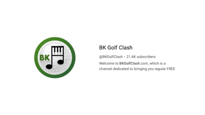 Image of BK golf clash youtube channel with number of subscribers
